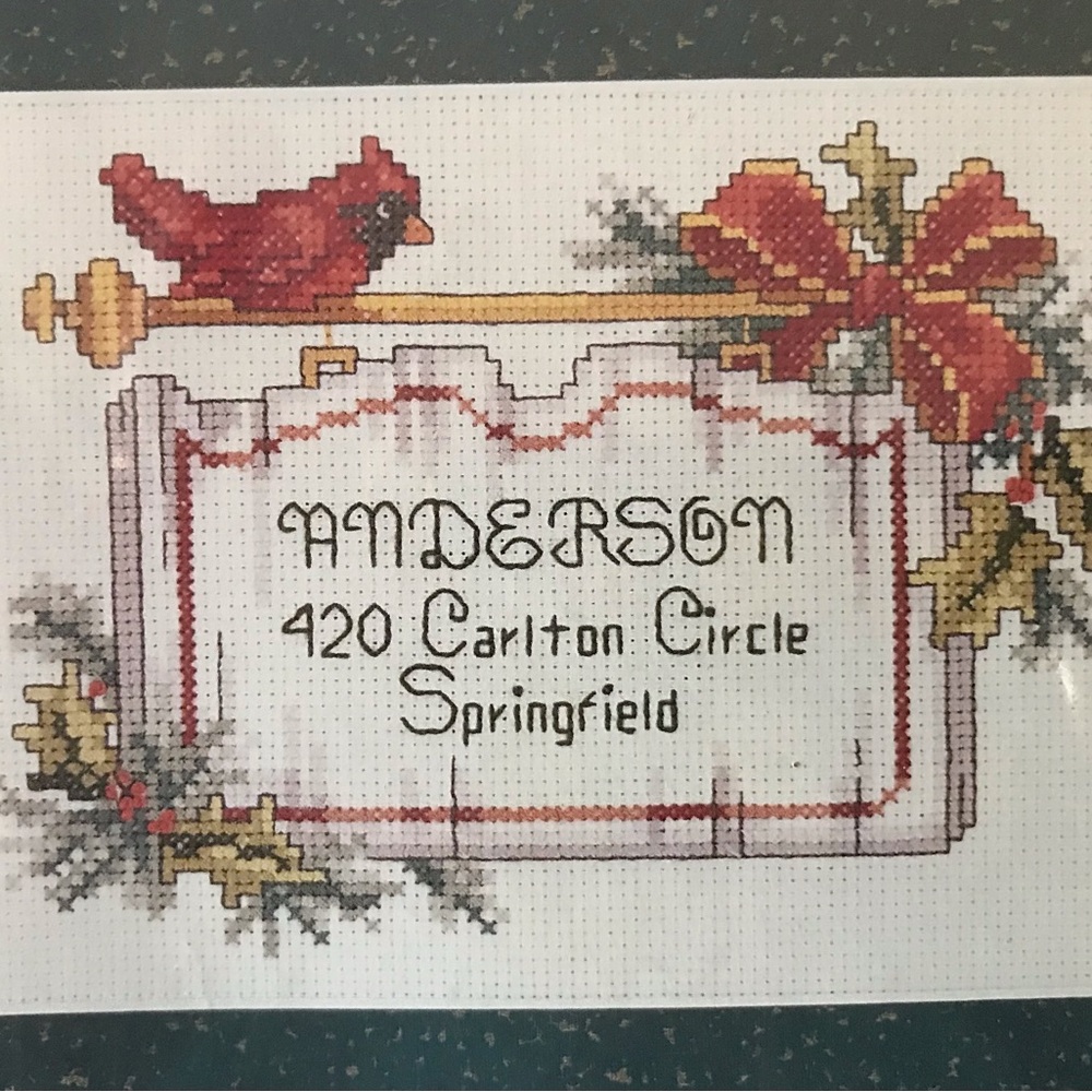 Weekenders CARDINAL CALLING CARD Counted Cross Stitch Kit 03311 Personalize NEW